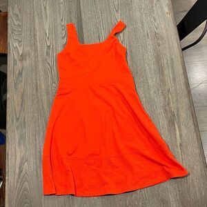 One Market Mini Dress Sleeveless A-line Fit & Flare Stretch Lined Red Size Large
